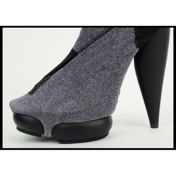 BALENCIAGA BOOTS BOOTIES SOCK COVERED SHOES PLATFORM HIGH HEEL sz 38 US 7.5 - Picture 12 of 14